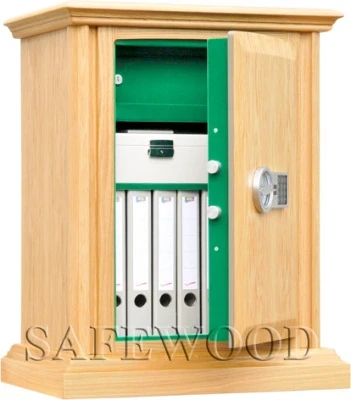 Сейф с отделкой деревом Safewood 78EL Flock Chrome