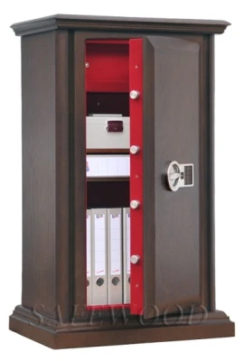 Сейф с отделкой деревом Safewood 112EL Flock Chrome